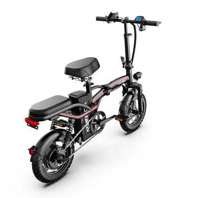 China High speed unisex hot sale 48V e-bike folding adult quality 10 inch city high carbon steel lithium battery height for sale