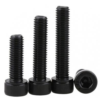 China Carbon steel 4.8 connection 8.8 10.9 12.9 din912 class black hex socket bolt allen bolt for sale