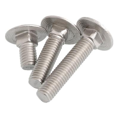 China Sale Custom Bolt A2-70 304 Stainless Steel Carriage Bolt Rod Square Neck Small Round Elevator Connection Bolt Hot Deck Screw Head for sale