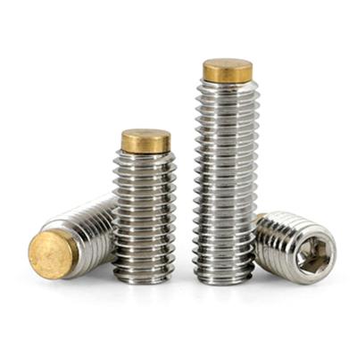 China Worm Worm Stainless Steel Hex Socket Brass Or Copper Slant Set Screws for sale