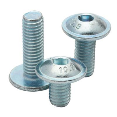 China Pan ISO7380-2 Grade Carbon Steel 4.8 8.8 Galvanized Hex Socket Knob Head Screws With Collar for sale