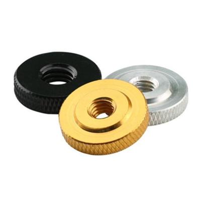 China Heavy Industry M3 M4 M5 Anodized Aluminum Hand Nut Knurled Thumb Nut Precision Knurled Aluminum Thin Step Thumb Nut for sale