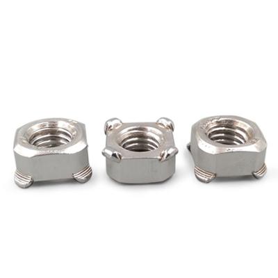 China Heavy Industry M4 M5 M6 M8 M10 M12 M16 Mild Stainless Steel Square Nuts SS304 A270 Carbon Steel Weld Nuts Weld Nuts Suppliers for sale