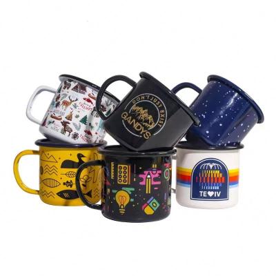 China Viable Wholesale Products Logo Printing Custom Enamel Mug, for Christmas for sale