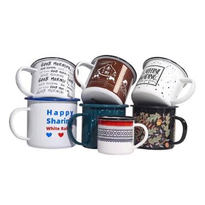 China Sustainable New Innovation Enamel Camping Mug For Christmas for sale