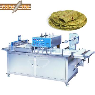 China Paratha dough ball press and film covering maker machine full automatic skin paratha roti chapati production including parotha sheet pressing film covering stacking for sale