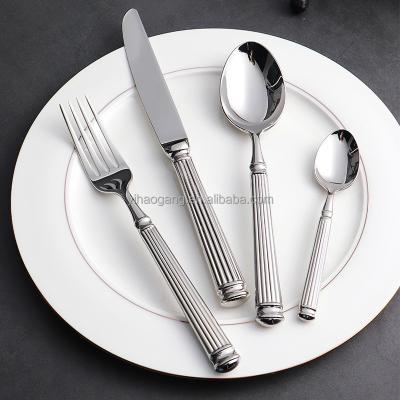 China Viable Creative Reusable Cutlery Set Stainless Steel Knife Fork Spoon Flatware Set Promotional Gift Hotel Supplies Manufacturer for sale