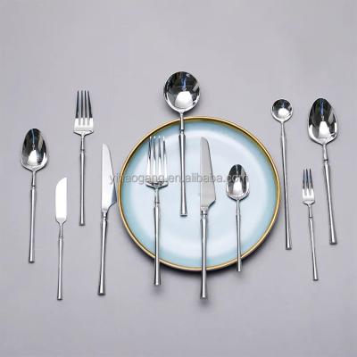 China Sustainable Cutlery Sets Eco Stainless Steel Dinnerware Sets Flatware Knife Fork Spoon Sets for sale