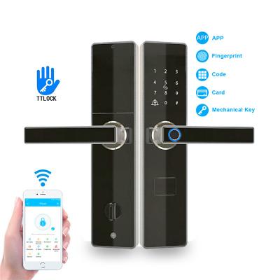 China TTLock High Security Anti Theft Thumbprint Fingerprint Biometric Smart Electronic Door Lock for sale