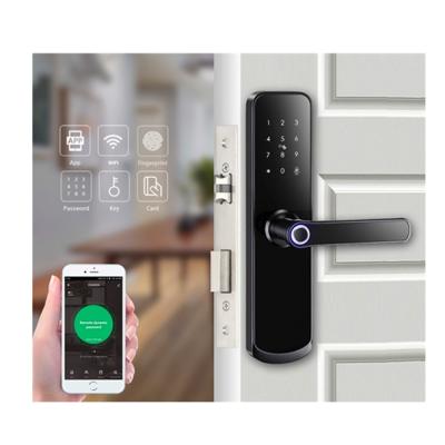 China Tuya APP Waterproof Stainless Steel Door Digital Fingerprint Sliding Door Smart Lock for sale