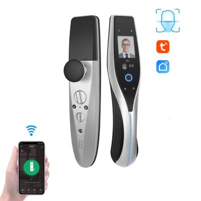 China Home/Apartment/Residential/Villa Door Face Recognition Digital App Wifi Tuya Security Electronic Smart Lock With Camera for sale