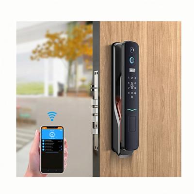 China USmart Go New WiFi Security Auto Keyless Fingerprint RFID Digital Smart Door Lock With Camera Doorbell for sale