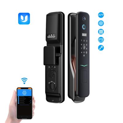 China Usmart Go Smart Handle Digital Safe Biometric Fingerprint Smart Door Lock With Camera for sale