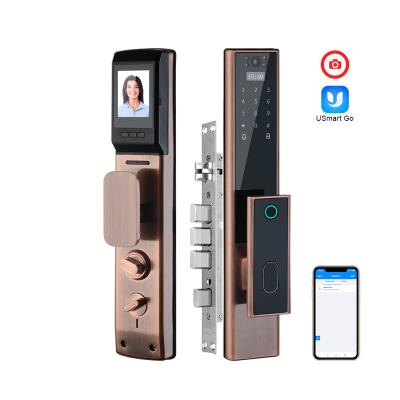 China Aluminum Alloy USmart GO App Wifi Security Electronic Smart Biometric Fingerprint Smart Lock With Camera for sale