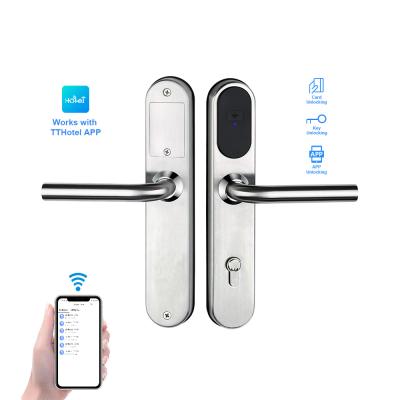 China Aluminum Alloy Multifuncional Smart Biometric Fingerprint Smart Double Sided Smart Door Lock for sale