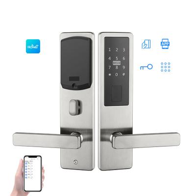 China TTLock Stainless Steel Passcode Smart RFID Card Hotel Electronic Door Lock with TTLock TTHotel App Airbnb Apartment Residence for sale