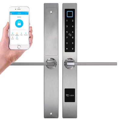 China ttlock outdoor bilateral APP digital locks fingerprint grill smart door lock for gate door for sale