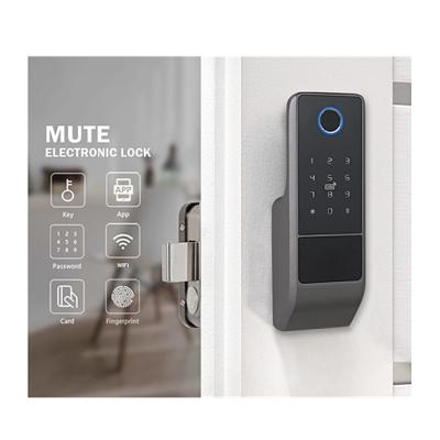 China Smart Apartment WiFi Biometric Fingerprint Digital fechadura de cerradura Entry tuya Keyless Door Lock for sale