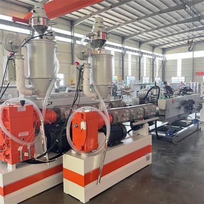 China HDPE PP Corrugated Drain Line , Single Screw Plastic Extruder Machine for sale