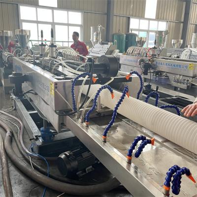 China Double Wall Corrugated Pipe Making Machine for Pipe Od 110mm / Pipe Speed 5-6m/min for sale