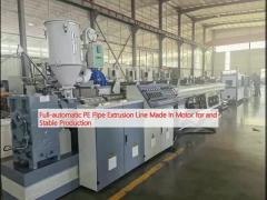 Full-automatic PE Pipe Extrusion Line Made In Motor for and Stable Production