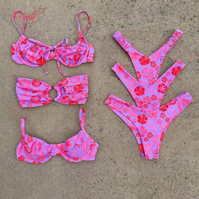 China FUDA Breathable B06 Customized Swimwear Wholesale Swimwear Logo Printing Swim Suit Women Sexy Bikini Swimwear for sale