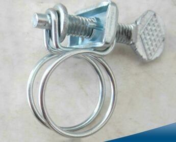 China Wire Type Hose Clamps With Handle / Stainless Steel Double Wire Hose Clips for sale