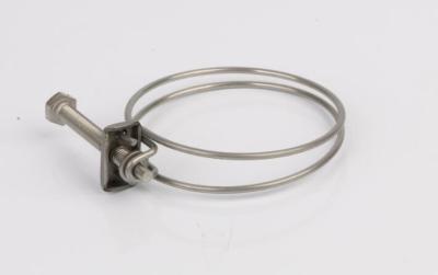 China Small Special Hose Clamps With Captive Screw , Double Wire Style Hose Clamps for sale