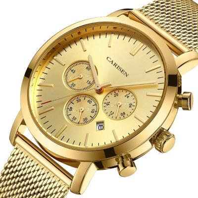 China Day/Date Carisen 1 Year Warranty OEM Logo Watch Octagon Quartz Watch Men Steel Slim Japan Quartz Watch Manufacturer for sale