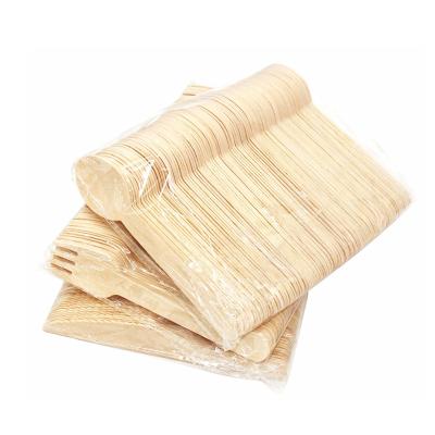 China Mechanical Automation 100% Biodegradable Utensils Set Cutlery Kit Wooden Spoon Knife And Birch Wood Fork Disposable Cutlery Set for sale