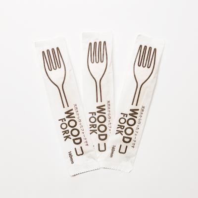 China Custom Eco-Friendly Compostable Disposable Biodegradable Birch Disposable Fork and Spoon Wooden Cutlery For Wedding for sale