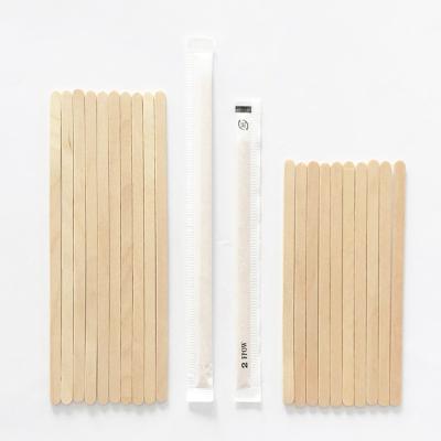 China Stir Coffee Eco - Friendly Paper Packing Coffee Stir Sticks Flavored Disposable Wooden Coffee Stirrers for sale