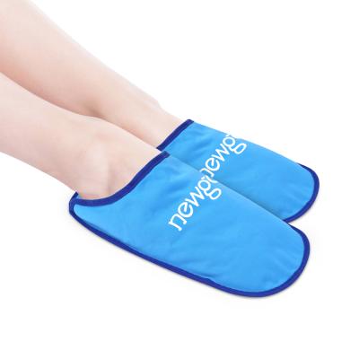 China Non-Toxic Medical Reusable Gel Ice Frozen Slippers For Foot Care for sale