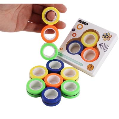 China 2022 New Plastic Spinner Toy Magnetic Ring Spinner Toy For Teens Adult Children (3PCS) for sale