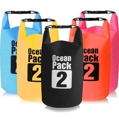 China PVC Tarpaulin 5L Ocean Pack Dry Bag Outdoor Camping Hike Traveling Waterproof Dry Bag With Shoulder Straps for sale