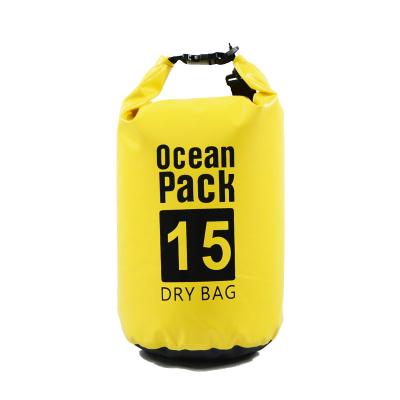 China Outdoor Camping Hiking Travel Wholesale Cheap Floating Waterproof Custom PVC Logo Dry Bag With Carry Strap for sale