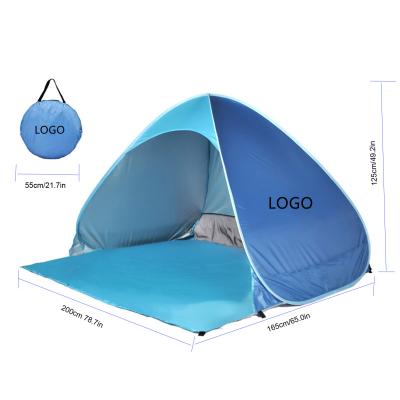 China Extended Type Automatic Floding Removeable Camping Raising Sun Shade 50 Summer Anti UV Beach Tent for sale