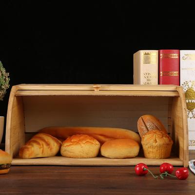 China Viable Widely Used Promotional Wholesale Unique Bamboo Bread Box Kitchen for sale