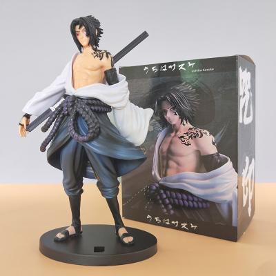 China Hot Selling Collectible Cartoon Toy 23cm Statue Model Toys GK Uchiha Sasuke Narutos Action Number Anime Figure for sale