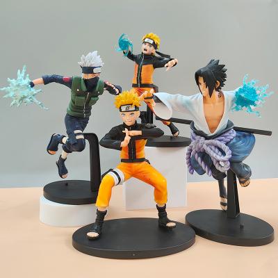 China Wholesale High Quality Japanese Model Anime Narutos Kakashi Sasuke Anime Figure Cartoon Toy 4 Styles Action Number for sale