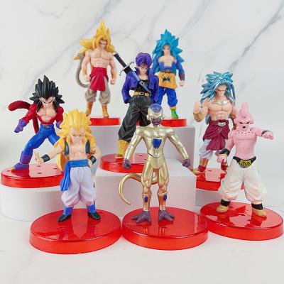 China Japanese New Arrivals Cartoon Toy 8pcs Dragon Balls Z PVC Anime Figures Toys Model Dolls Son Goku Action Figures for sale