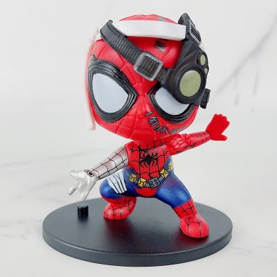 China Hot Creative Anime Spider Doll Gift Decoration Cartoon Toy Q Version PVC Toys Action Numbers Wholesale Man Model High Quality for sale