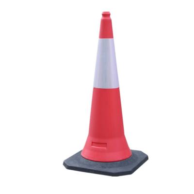 China Factory Customized High Visible Cone High Reflective Traffic Cone Black Bottom Material Pe+ High Traffic Cone for sale