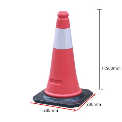 China High Visible Making The Road Best Seller Pe+Rubber Flexible Base Cone Traffic Cone for sale