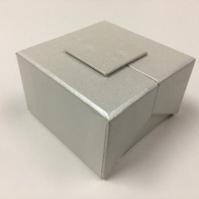 China Recycled Materials OEM Vintage 63 X 63 X 38Mm Rigid Boxes Embossing Paper Box For Wedding Packaging for sale