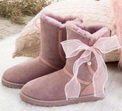 China Fashion Trend Winter Snow Boots Factory Supply Factory Direct Warm Sheepskin Snow Boots For Women for sale