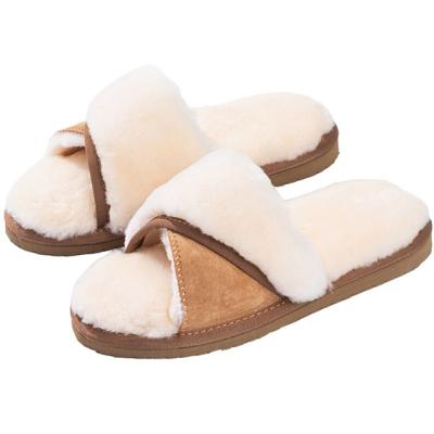 China Fashion Trend Trend Sheepskin Sheepskin Fur Slippers Women's Home Slippers Sheepskin for sale