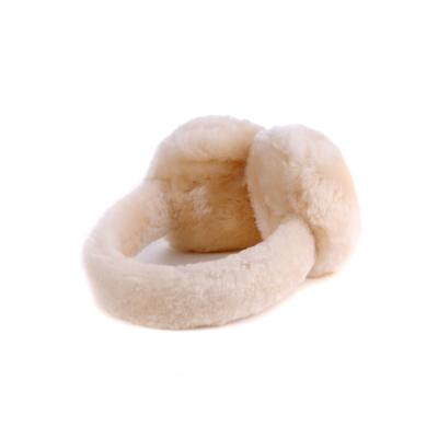 China Warmer Real Sheepskin Soft Plush Earmuff Winter Warm Ear Muffs Cover Ear Muffs for sale