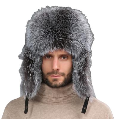 China breathable & High Quality Waterproof Sheepskin Winter Hat Fox Fur Ear Hat For Women for sale