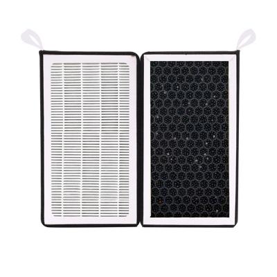 China Installation Car Air Purifier Non Destructive Hepa Filter For Air Conditioning Car Filter 2PCS Y Cabin Activated Carbon Pm 2.5 Tesla Model 3 Models for sale